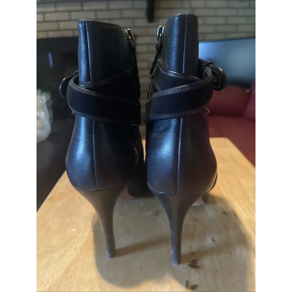 Cole Haan Air Talia Women's Leather Strappy Booties, Black, Size 9.5, 4